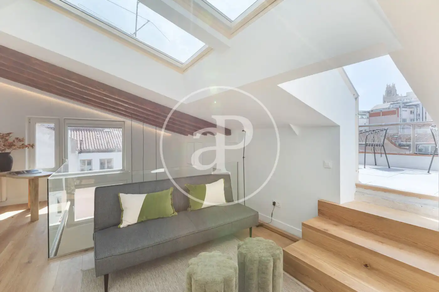 Living room of Duplexes for sale in Madrid  with Air Conditioner, Heating and Terrace