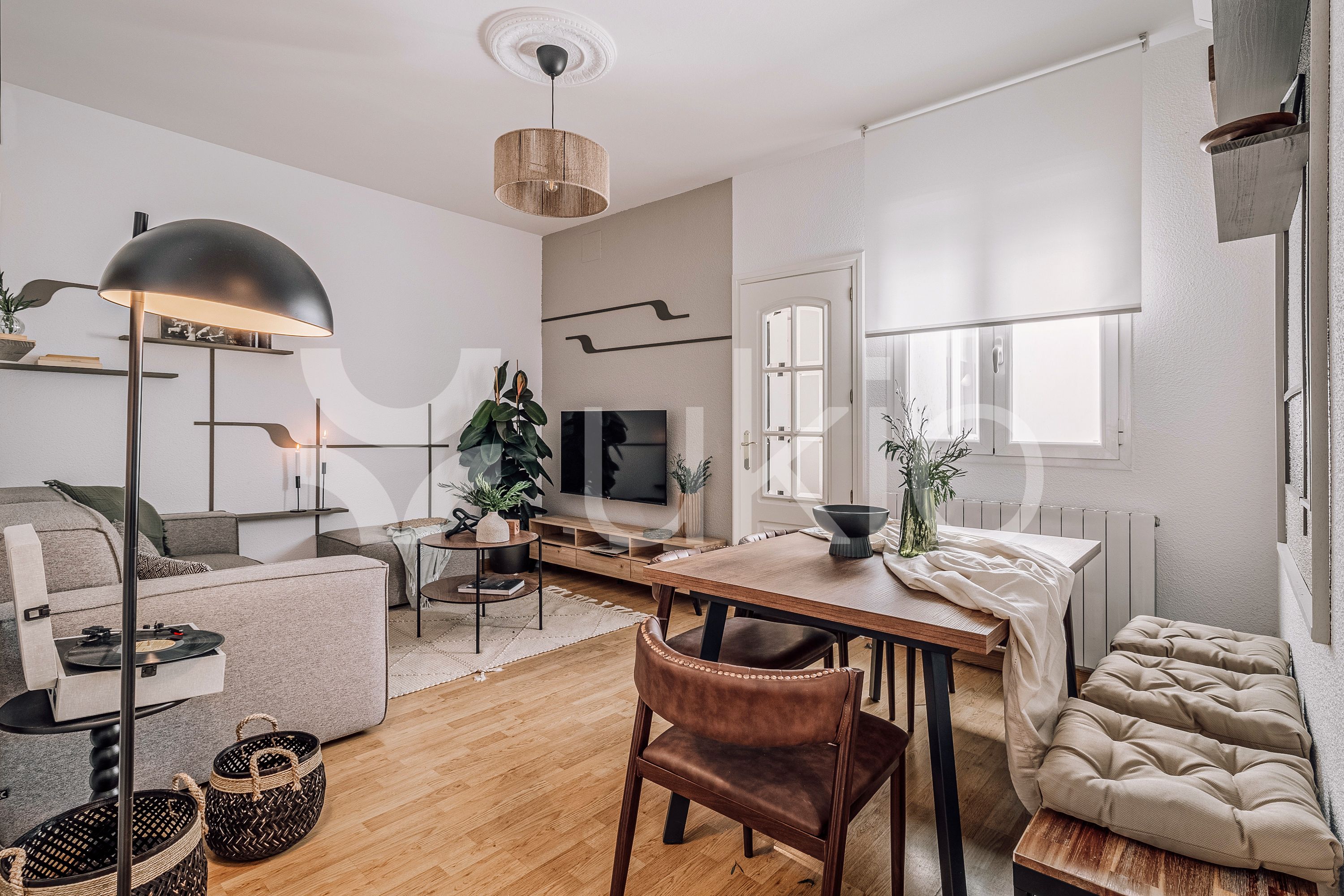 Living room of Apartment to rent in  Madrid Capital  with Air Conditioner, Heating and Furnished