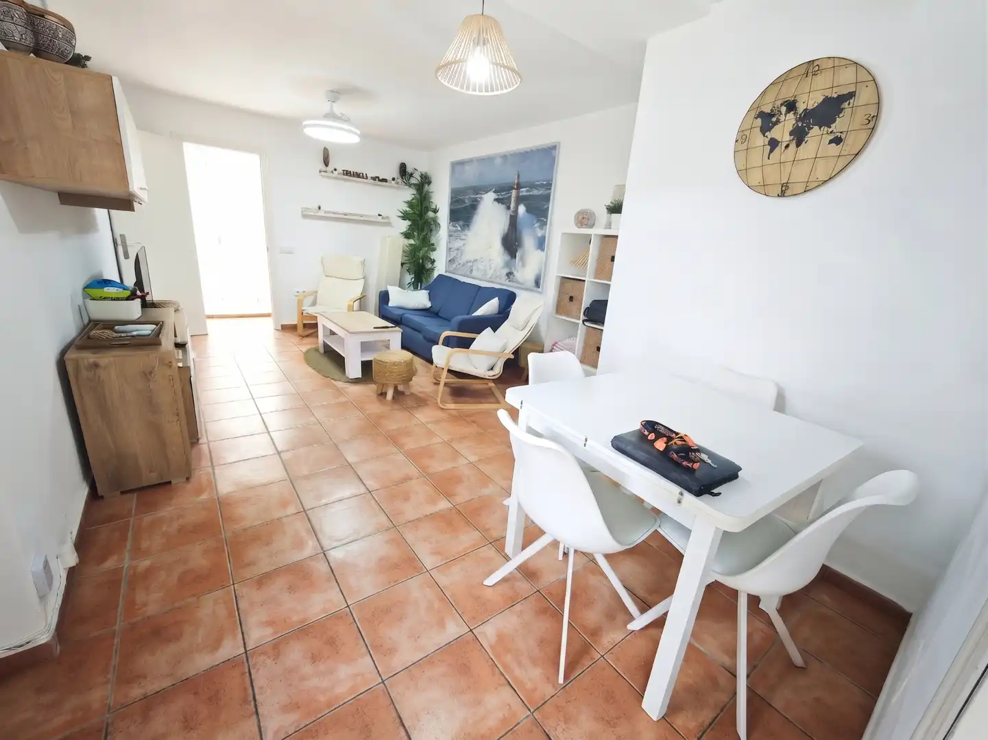 Wohnzimmer von Einfamilien-Reihenhaus zum Verkauf in El Puerto de Santa María mit Klimaanlage, Heizung und Terrasse