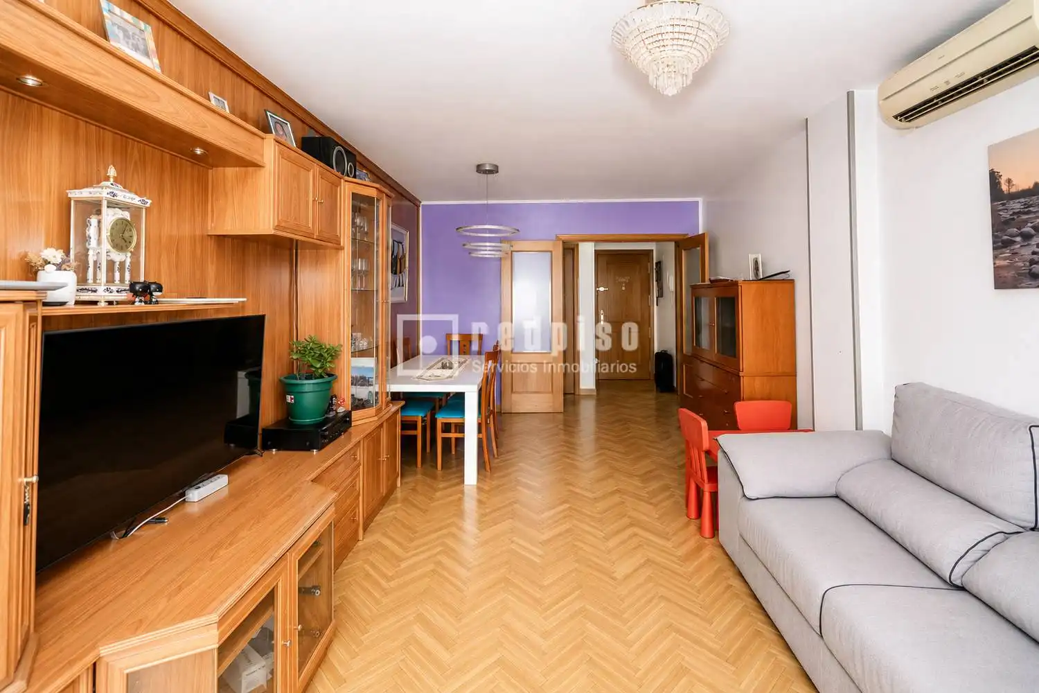 Sala de estar de Piso en venta en Humanes de Madrid con Aire acondicionado, Calefacción y Parquet