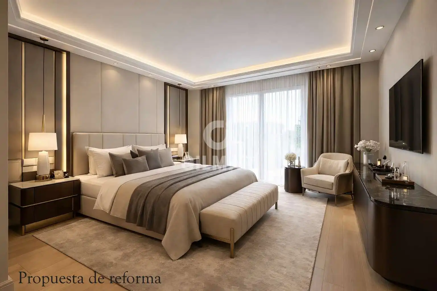 Bedroom of Houses for sale in Pozuelo de Alarcón  with Heating, Private garden and Swimming Pool