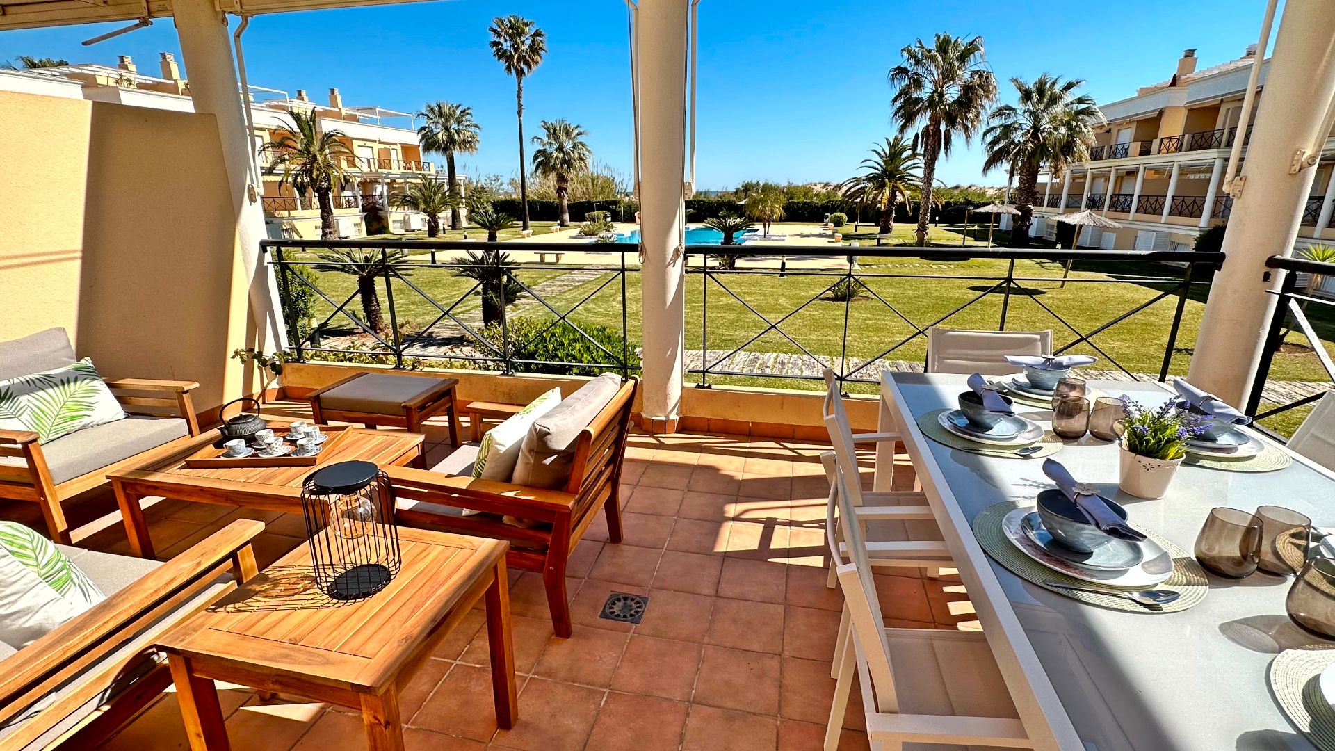 Terrace of Apartment for rent in Oliva  with Air Conditioner, Heating and Terrace