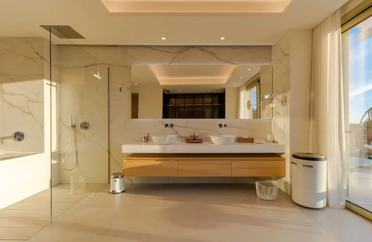 Badezimmer von Dachboden zum Verkauf in Marbella mit Klimaanlage, Terrasse und Abstellraum