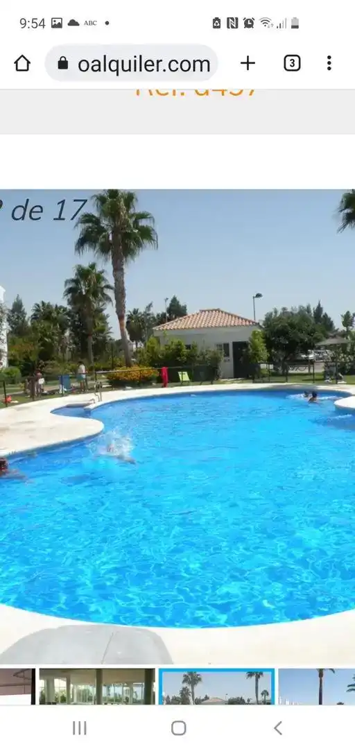 Piscina de Apartamento de alquiler en Rota con Aire acondicionado, Jardín privado y Piscina