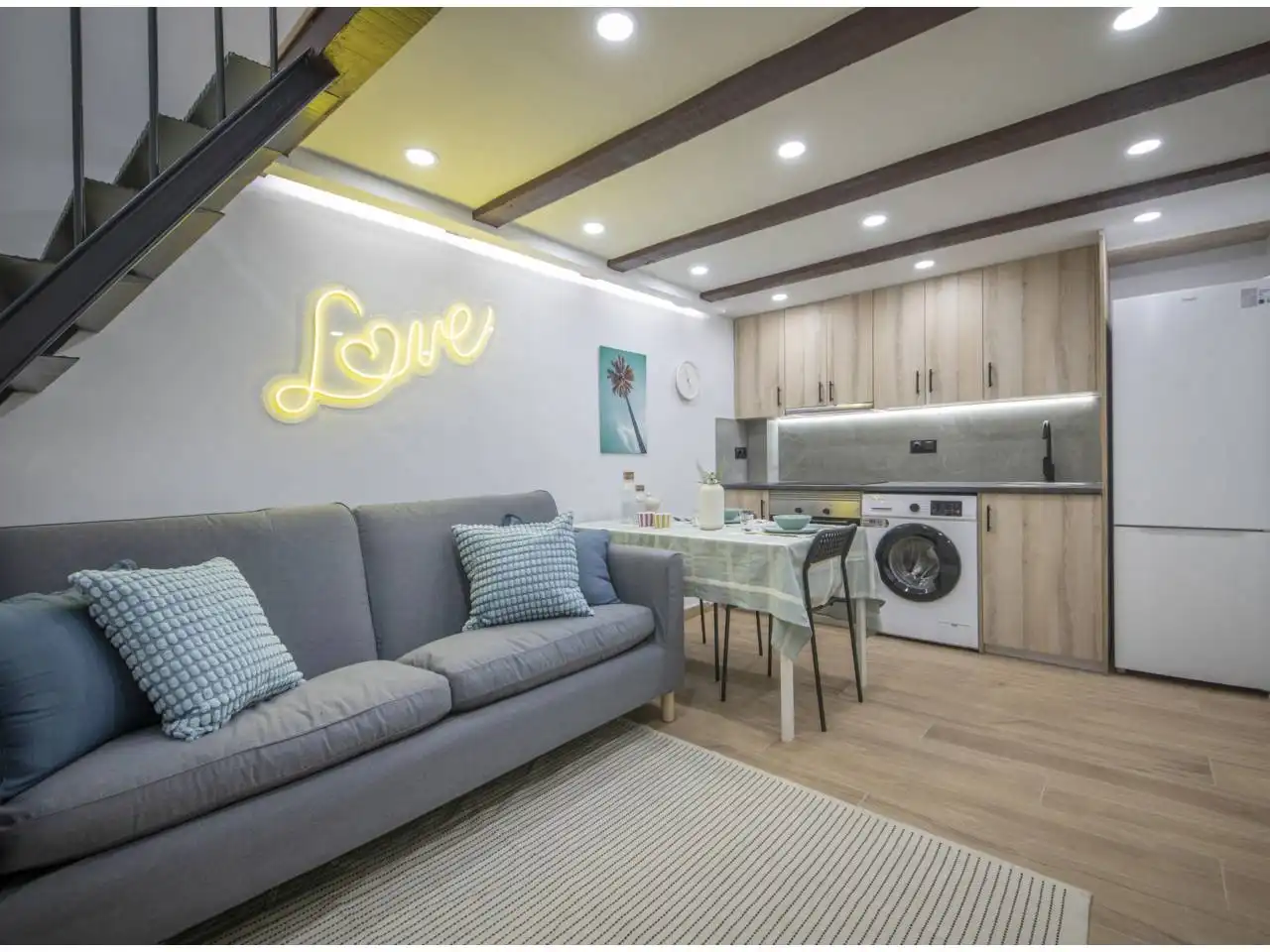 Wohnzimmer von Wohnung zum Verkauf in L'Hospitalet de Llobregat mit Parkett und Möbliert
