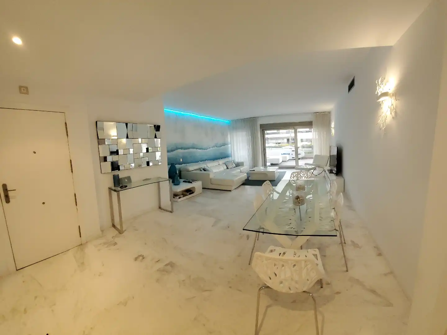 Living room of Flat for rent in Eivissa  with Air Conditioner, Terrace and Furnished