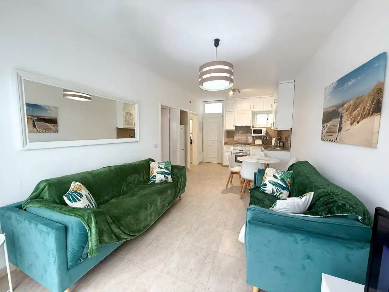 Sala d'estar de Pis de lloguer en Arona amb Terrassa, Moblat i Piscina comunitària