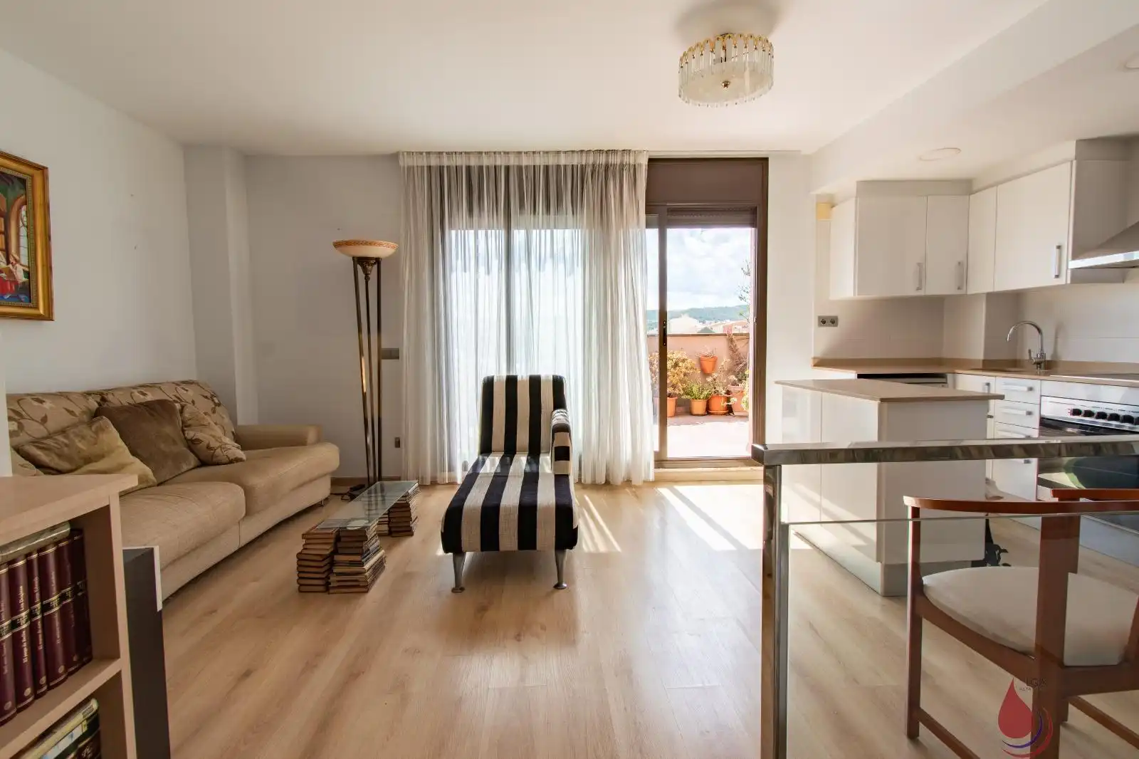 Sala de estar de Ático en venta en El Vendrell con Aire acondicionado, Parquet y Terraza