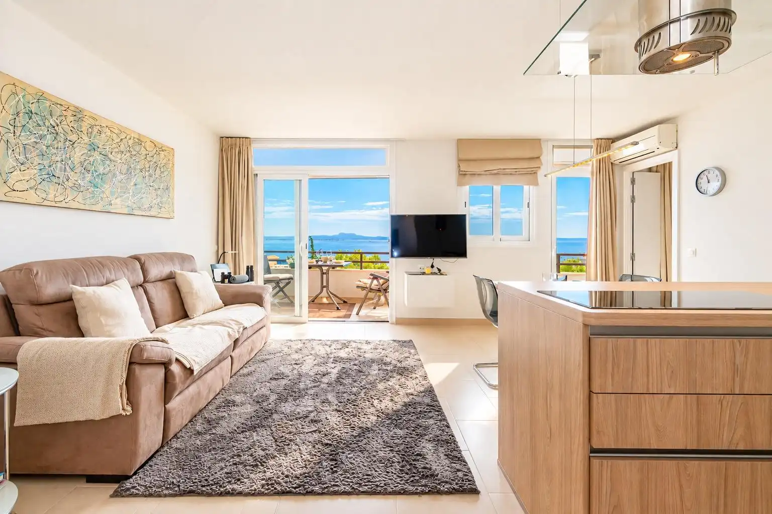 Sala d'estar de Apartament de lloguer en Cas Català - Illetes