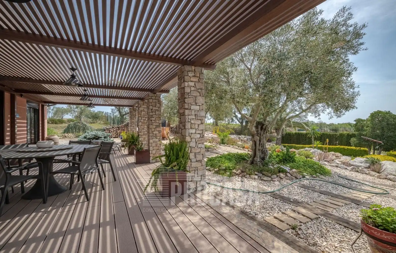 Terrace of Houses for sale in Masarac i Vilarnadal  with Air Conditioner, Storage room and Swimming Pool