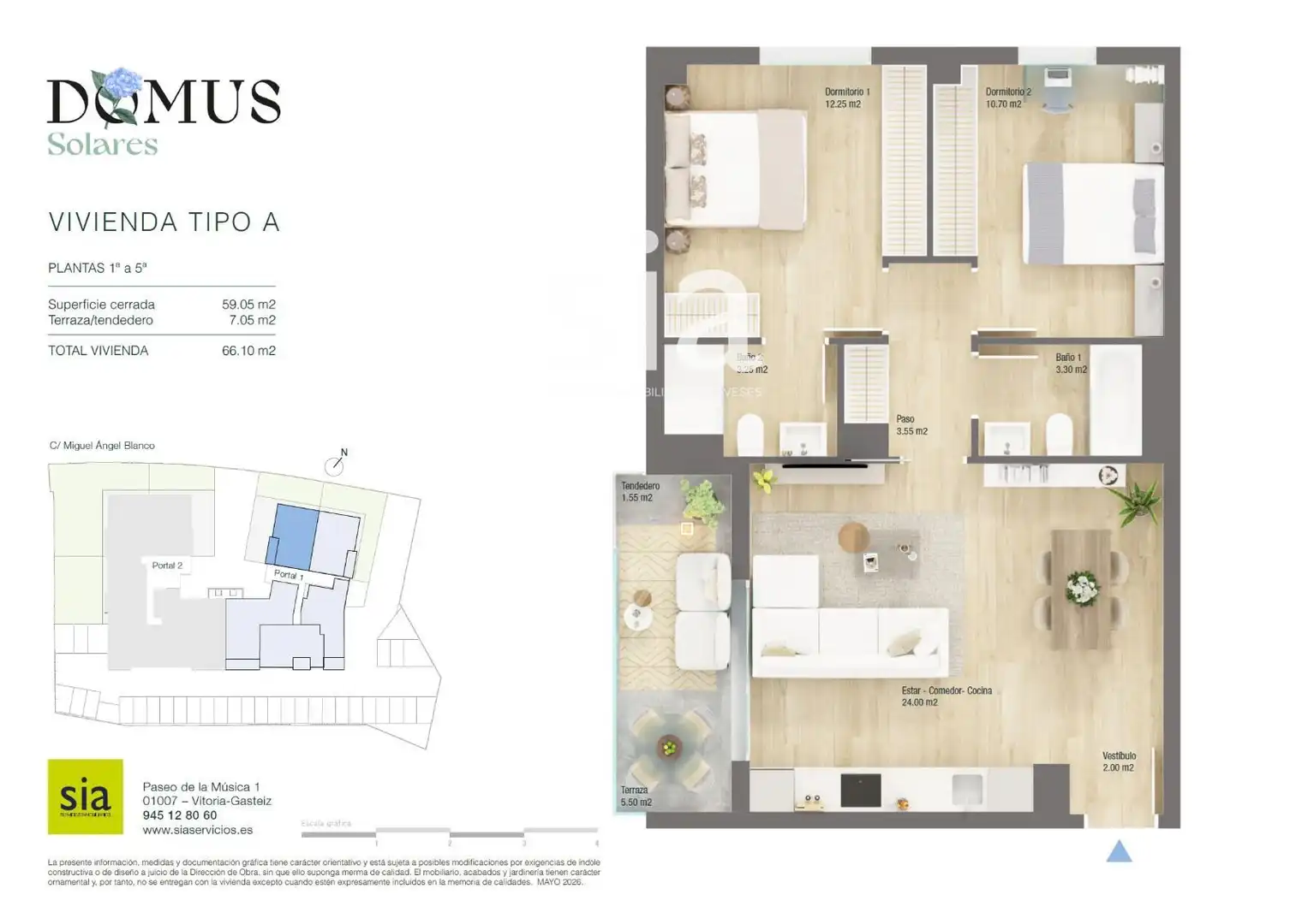 Flat with lift for sale in Miguel Ángel Blanco