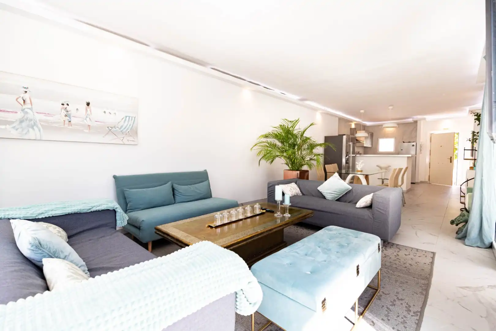 Living room of Flat for rent in Marbella  with Air Conditioner, Heating and Terrace