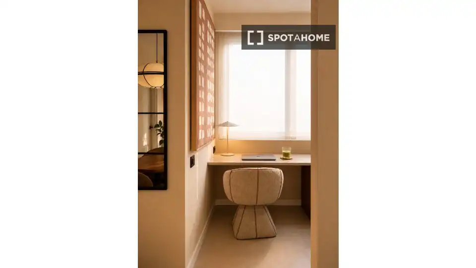 Bedroom of Apartments for share in Barcelona  with Air Conditioner, Terrace and Furnished