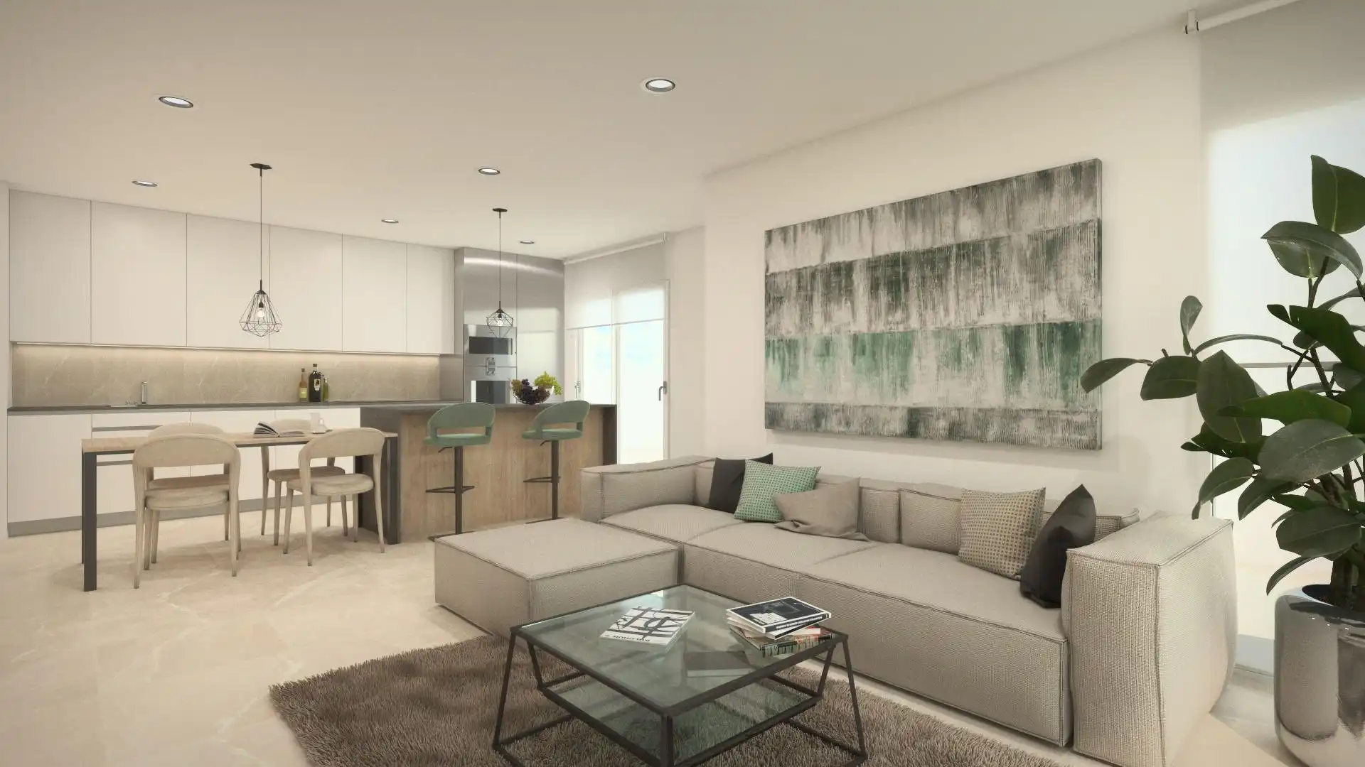 Living room of Apartments for sale in San Javier  with Air Conditioner, Heating and Private garden