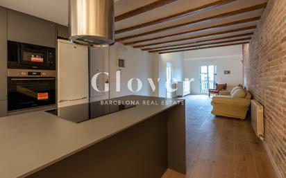 Kitchen of Flat to rent in  Barcelona Capital  with Air Conditioner and Balcony