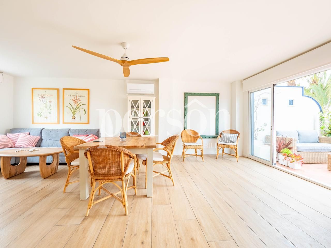 Dining room of Apartment for sale in Dénia  with Air Conditioner, Private garden and Parquet flooring