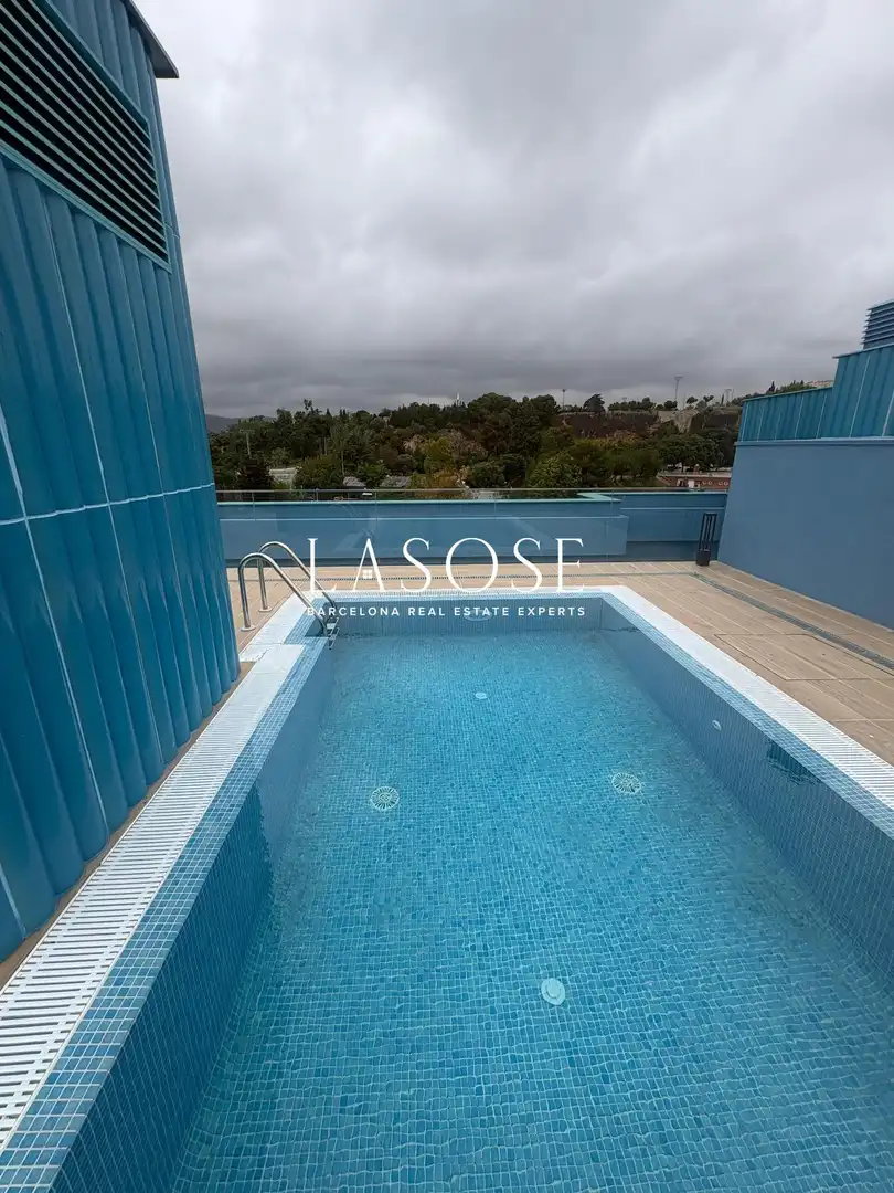 Piscina de Piso de alquiler en Barcelona con Terraza y Piscina comunitaria