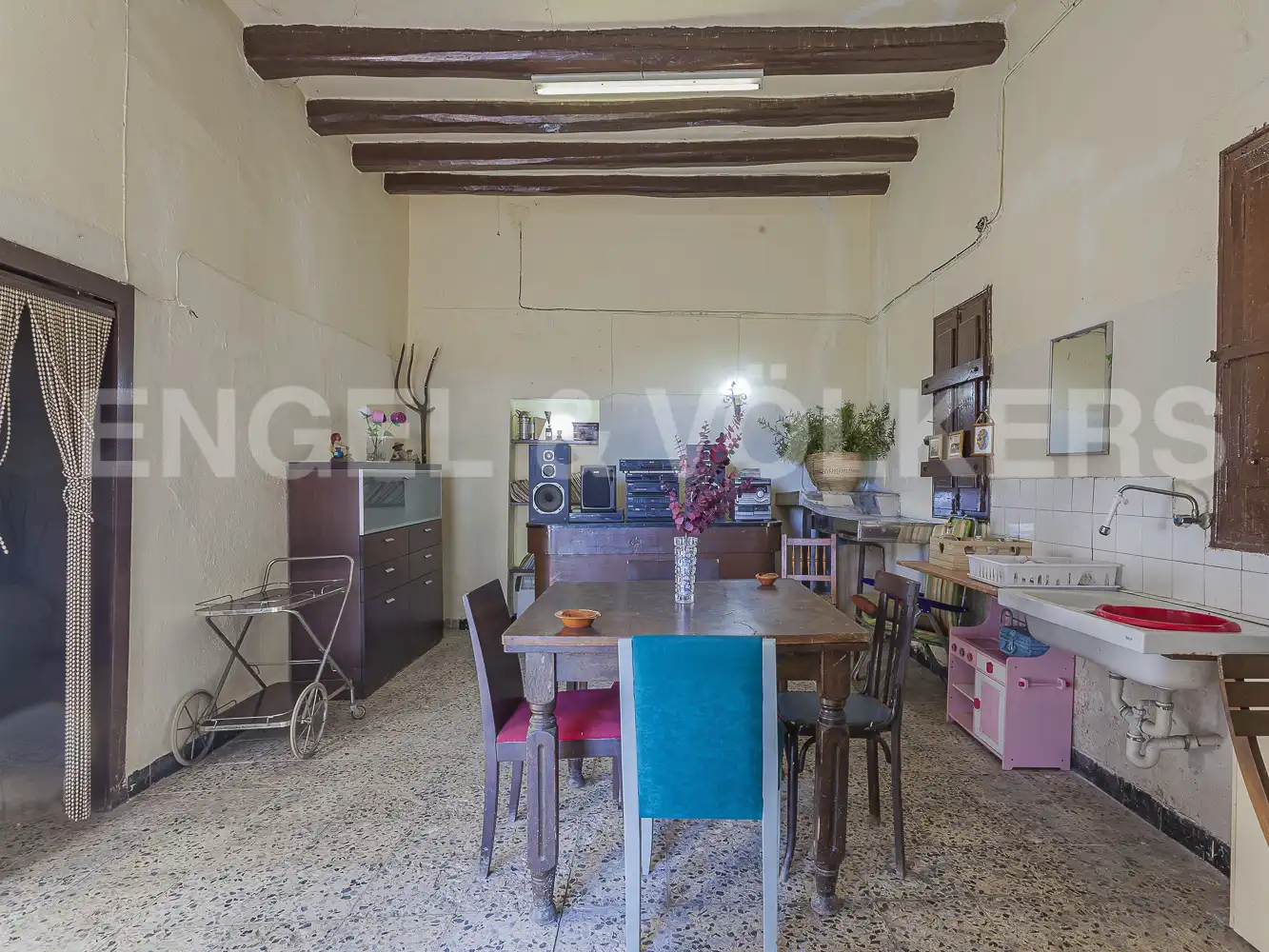 Cuina de Finca rústica en venda en Rubí amb Calefacció, Jardí privat i Terrassa