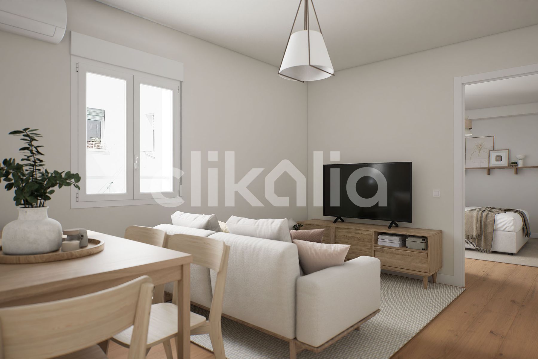 Sala de estar de Piso en venta en  Madrid Capital con Aire acondicionado y Calefacción