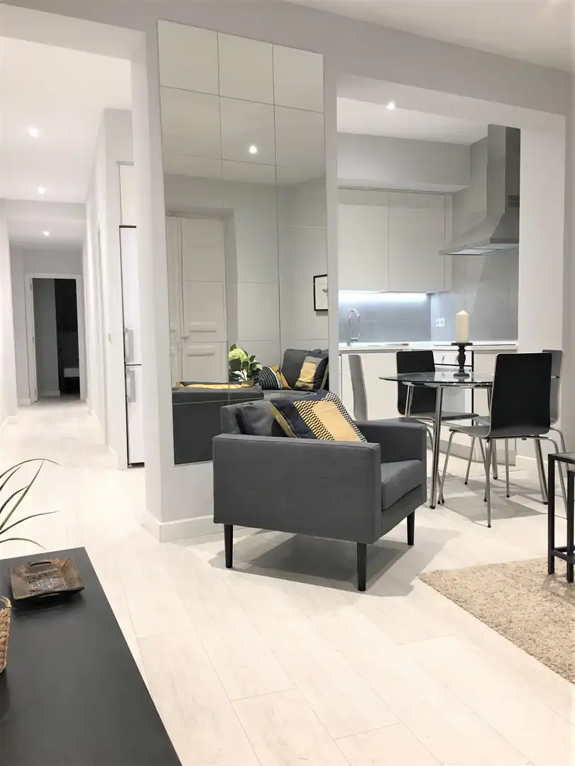 Wohnzimmer von Wohnungen zur Miete in Madrid mit Klimaanlage, Heizung und Möbliert