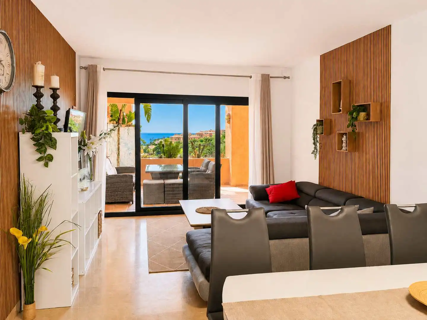 Sala de estar de Apartamento en venta en Manilva con Aire acondicionado, Calefacción y Terraza