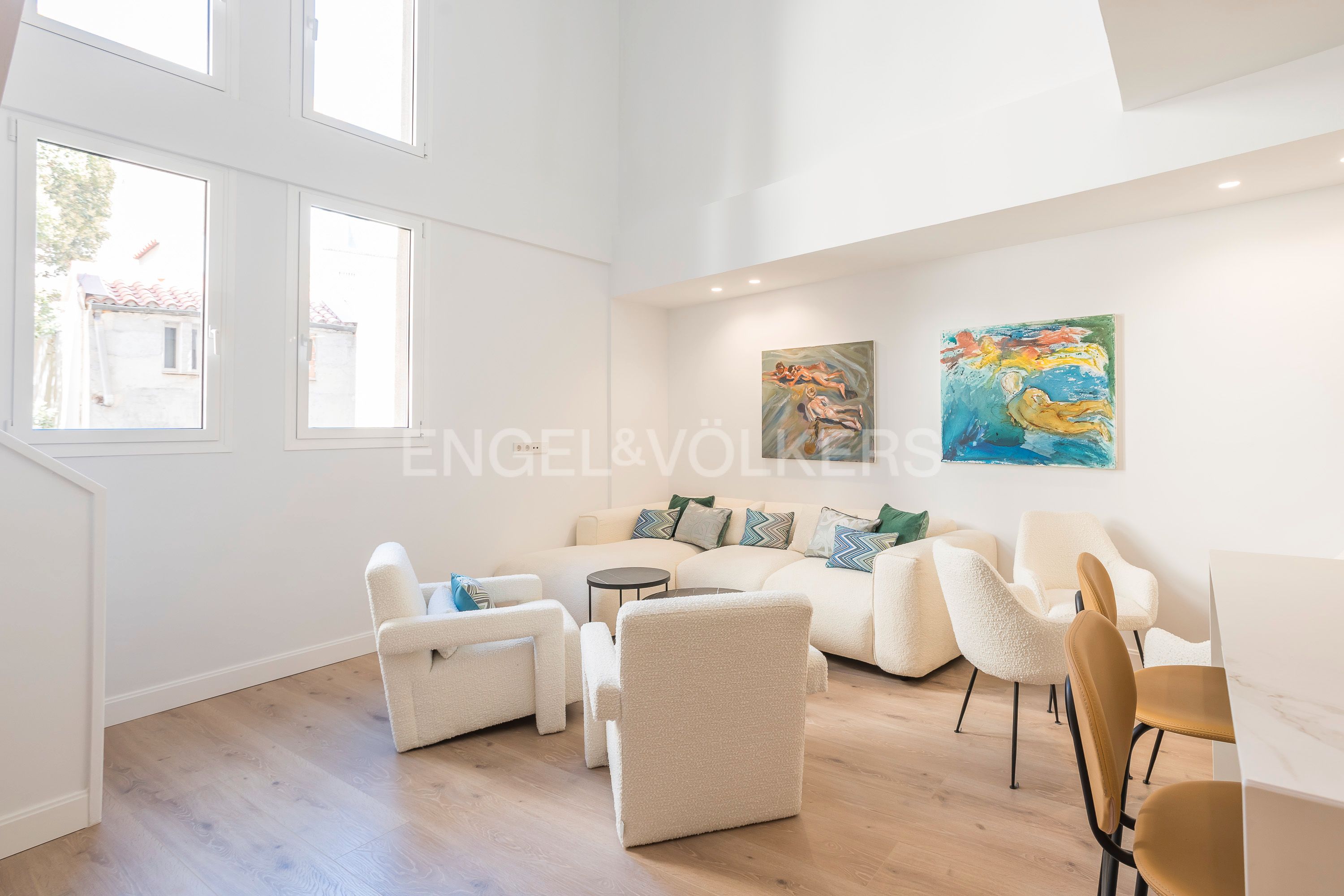 Sala de estar de Apartamento en venta en  Madrid Capital con Aire acondicionado, Calefacción y Amueblado