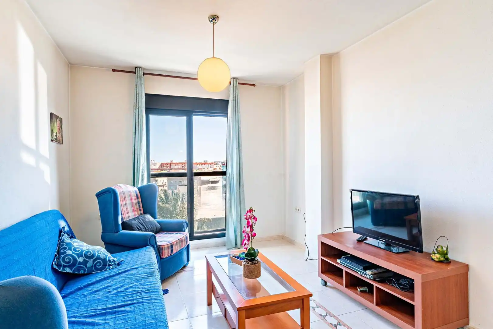 Living room of Flat for sale in Roquetas de Mar  with Air Conditioner, Heating and Furnished
