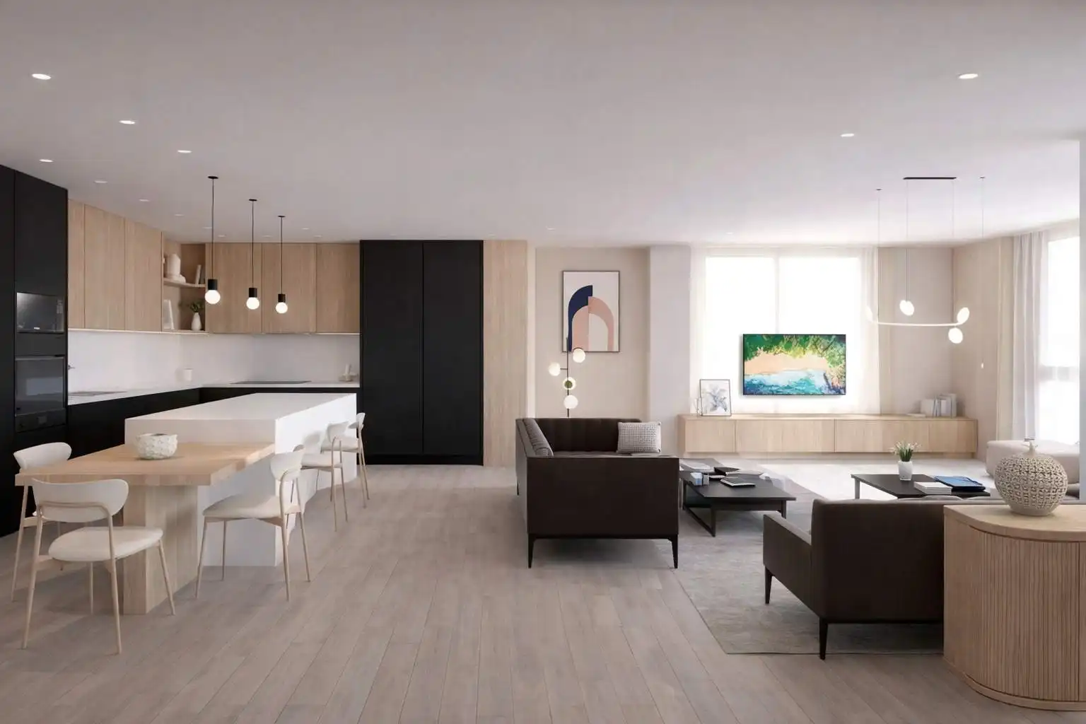 Wohnzimmer von Wohnung zum Verkauf in Gandia mit Klimaanlage