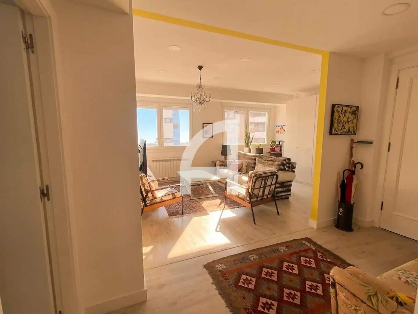 Living room of Flat for sale in Vigo   with Heating and Furnished