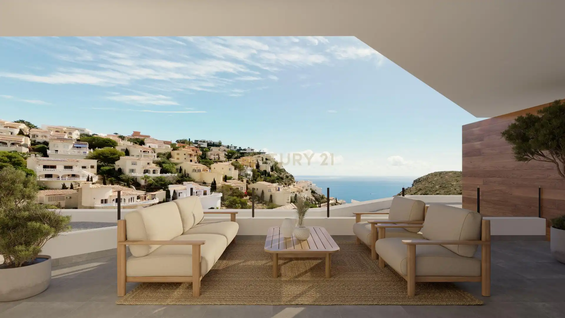 Terraza de Dúplex en venta en Benitachell / El Poble Nou de Benitatxell con Aire acondicionado, Horno y Lavadora