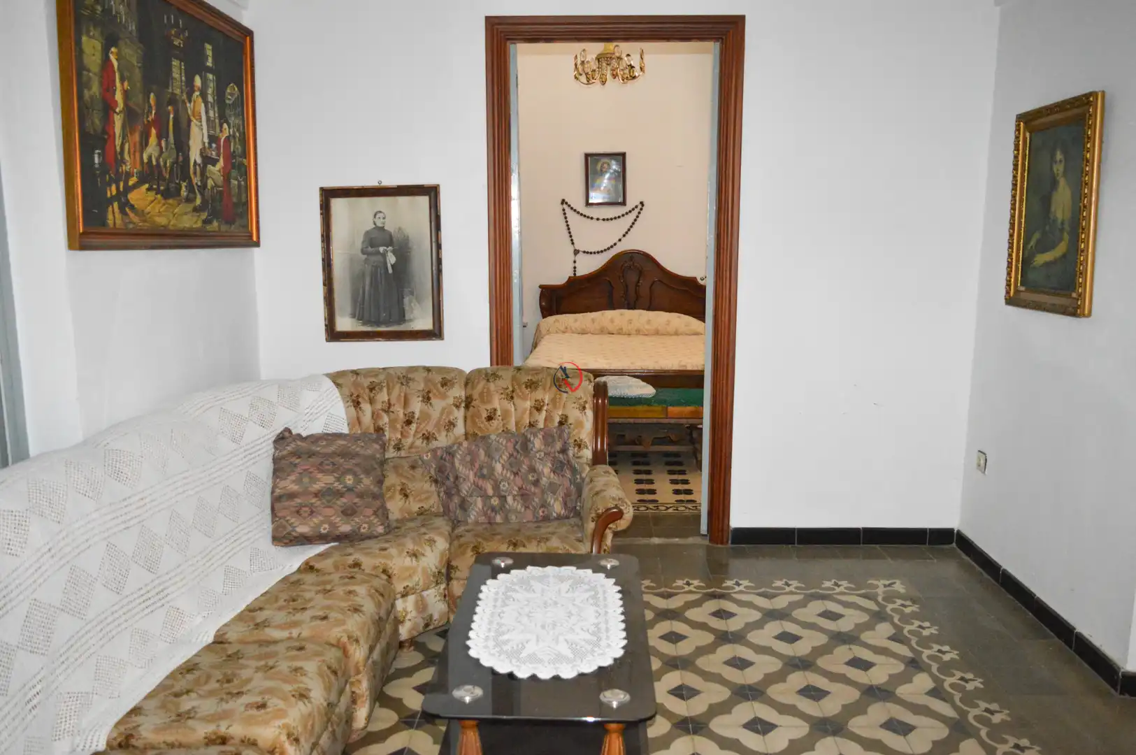 Wohnzimmer von Country house zum Verkauf in Hornachos mit Möbliert