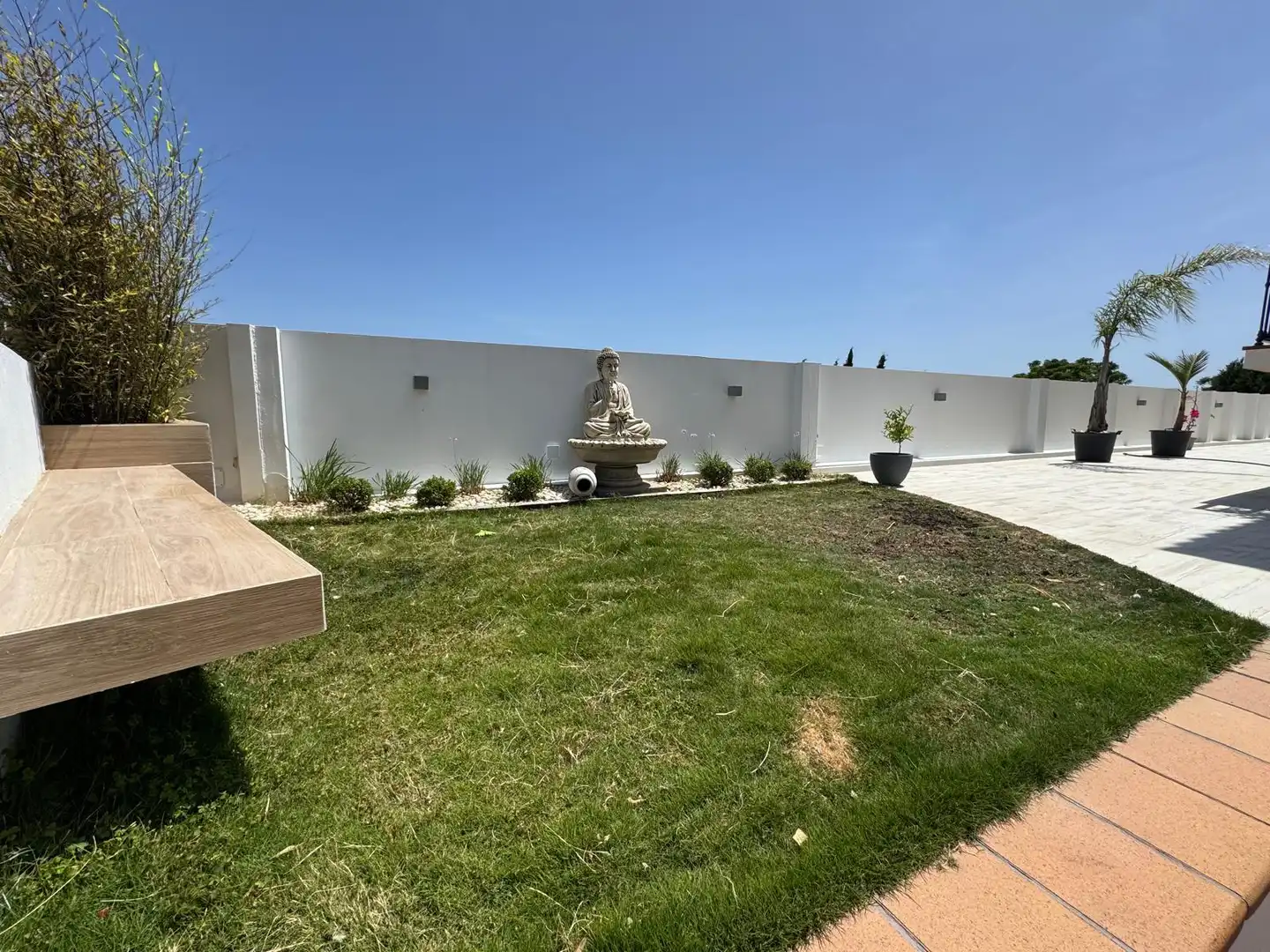 Terrassa de Casa o xalet en venda en Aljaraque amb Aire condicionat, Jardí privat i Terrassa