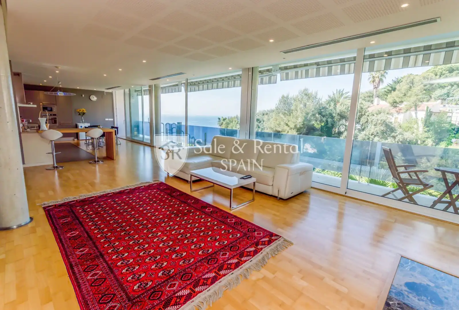 Sala d'estar de Casa o xalet en venda en Lloret de Mar amb Aire condicionat, Jardí privat i Terrassa