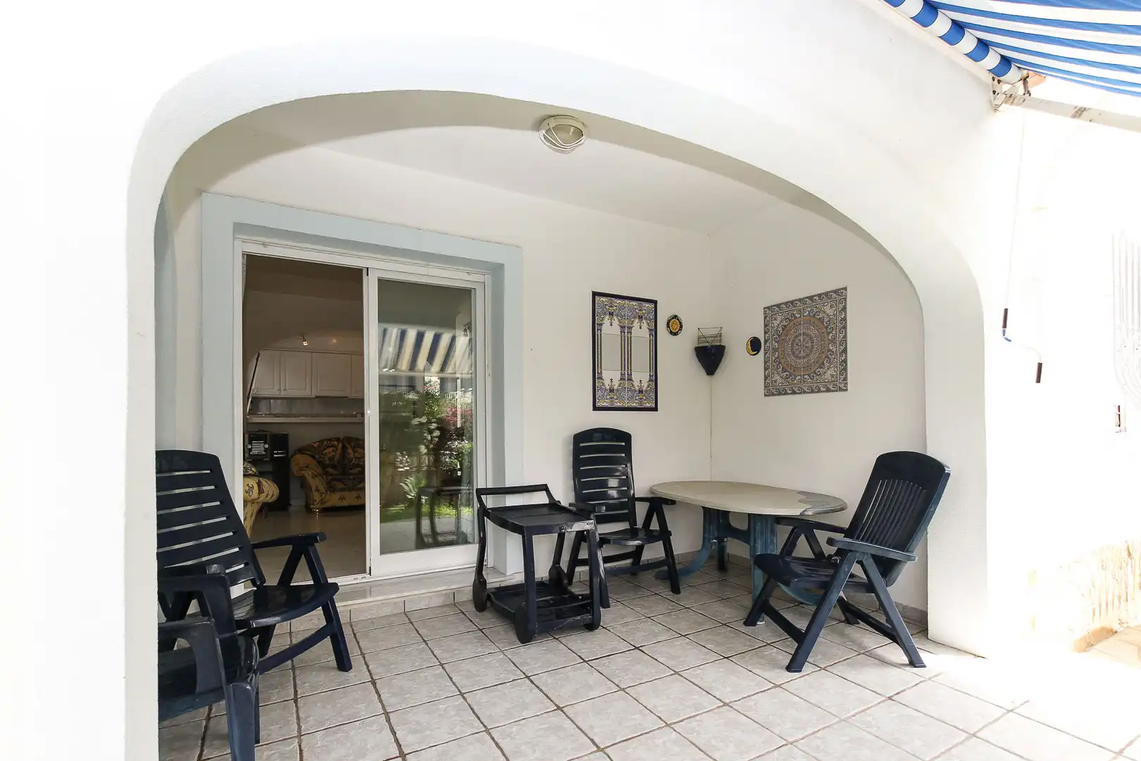 Terraza de Casa o chalet de alquiler en Dénia con Aire acondicionado, Jardín privado y Amueblado