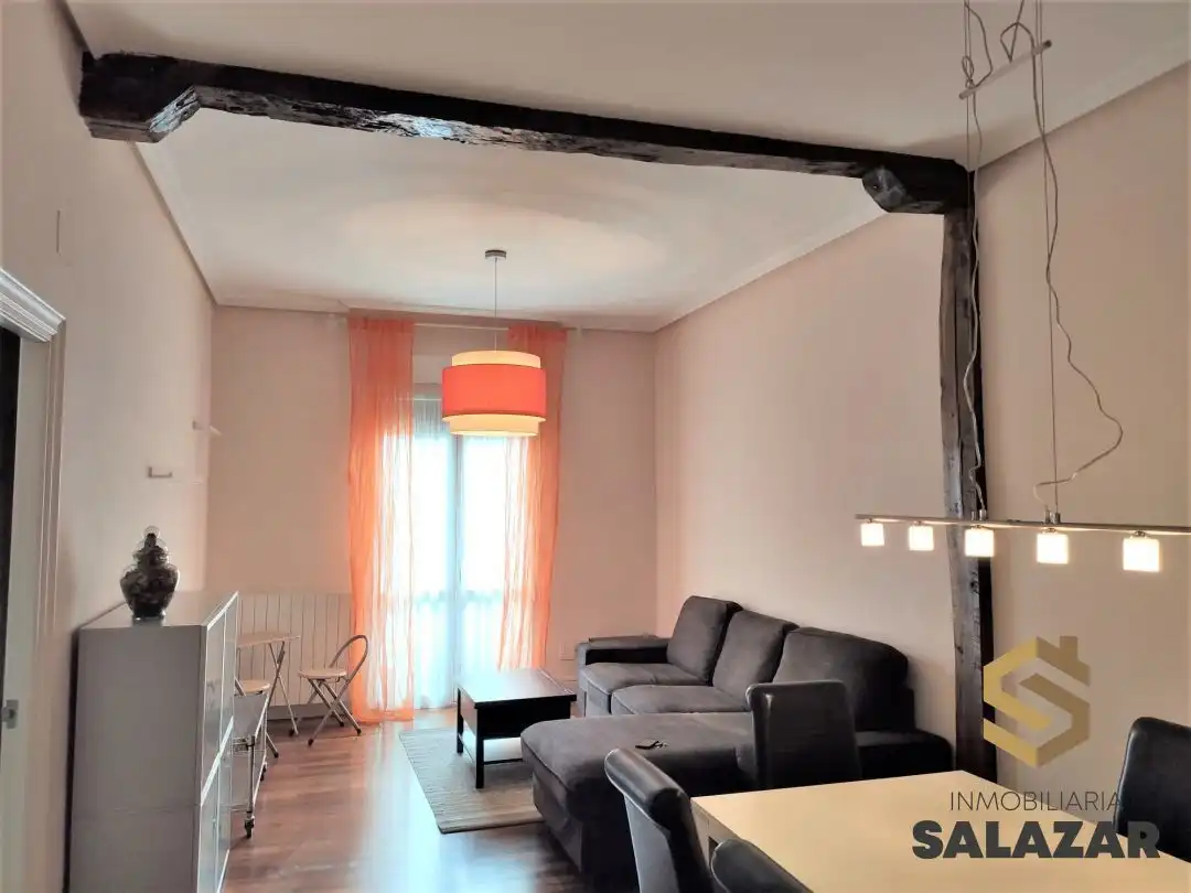 Wohnzimmer von Wohnungen zur Miete in Bilbao  mit Heizung und Balkon