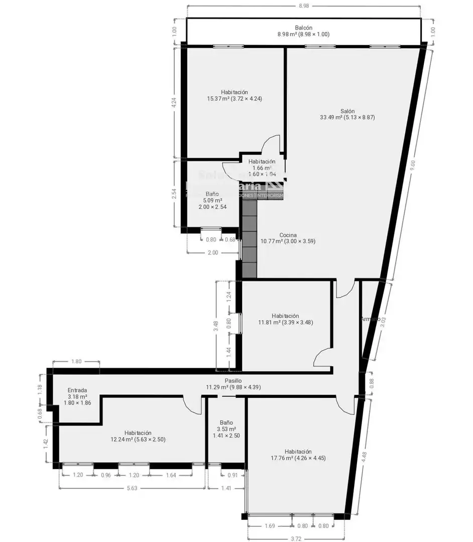 Wohnung zum Verkauf in Salamanca mit Heizung, Terrasse und Möbliert