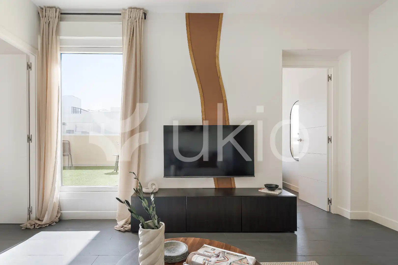 Sala de estar de Apartamento de alquiler en Madrid con Aire acondicionado, Calefacción y Terraza