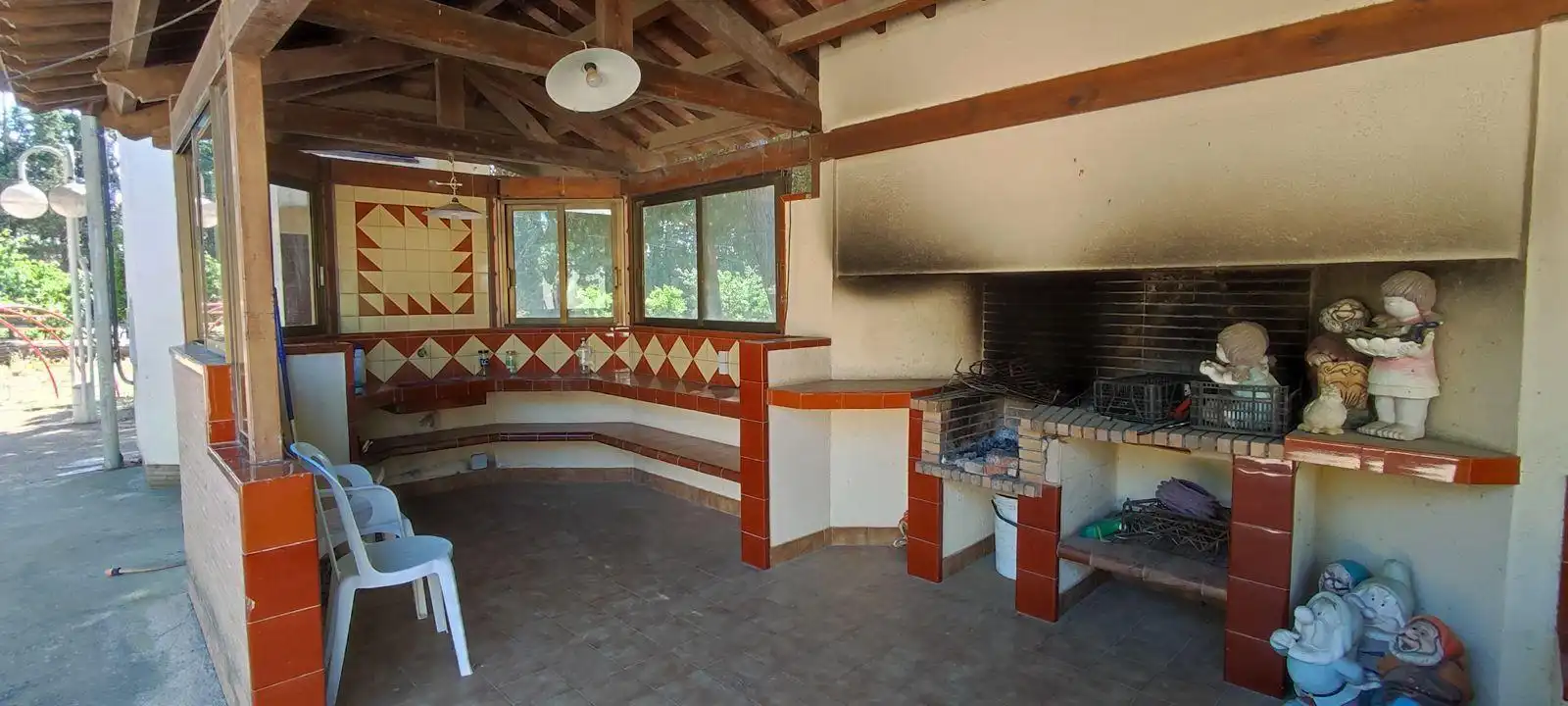 Cuina de Finca rústica en venda en Riudoms amb Calefacció, Jardí privat i Piscina
