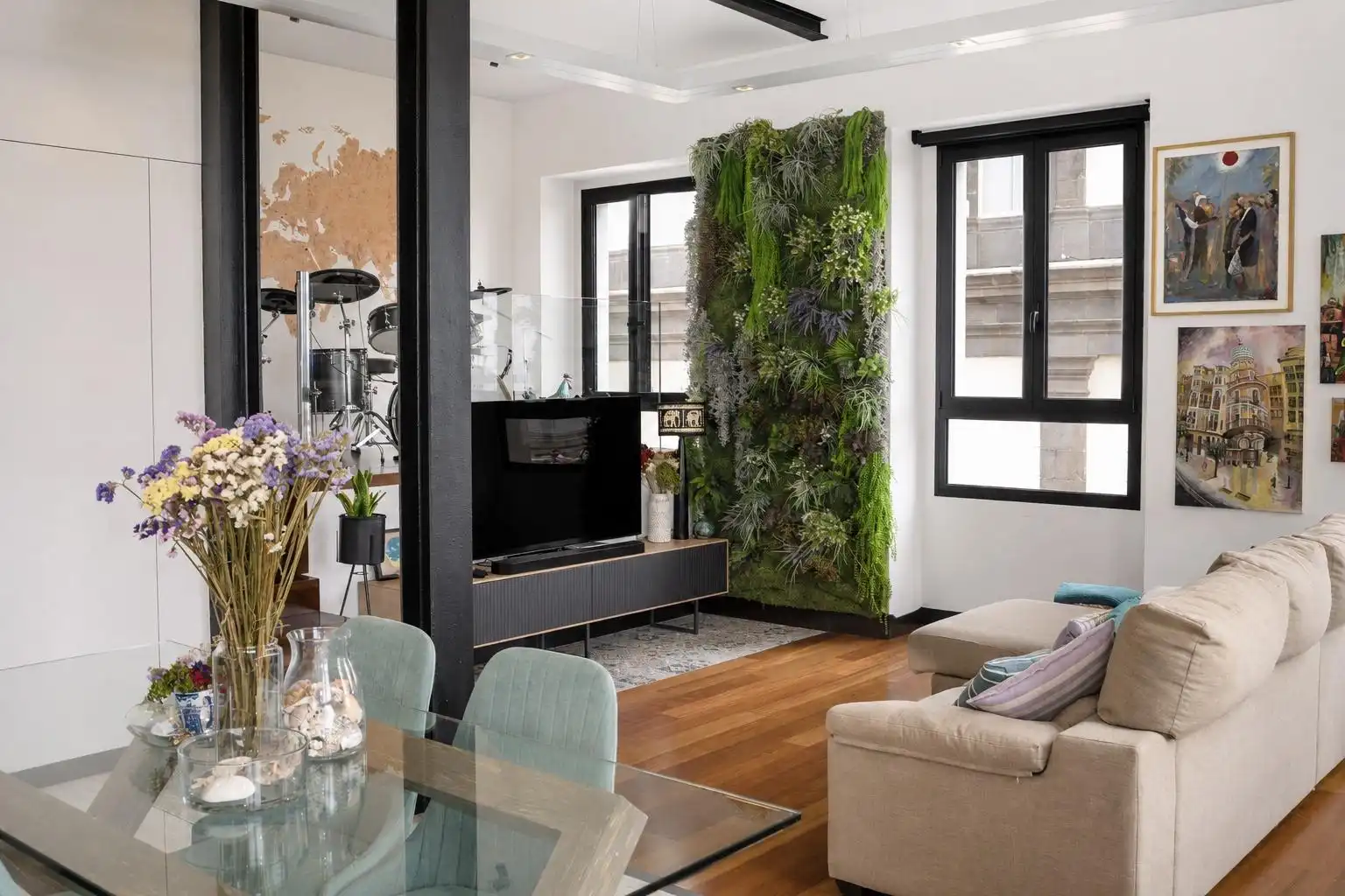 Sala de estar de Apartamento en venta en Las Palmas de Gran Canaria con Aire acondicionado, Parquet y Trastero