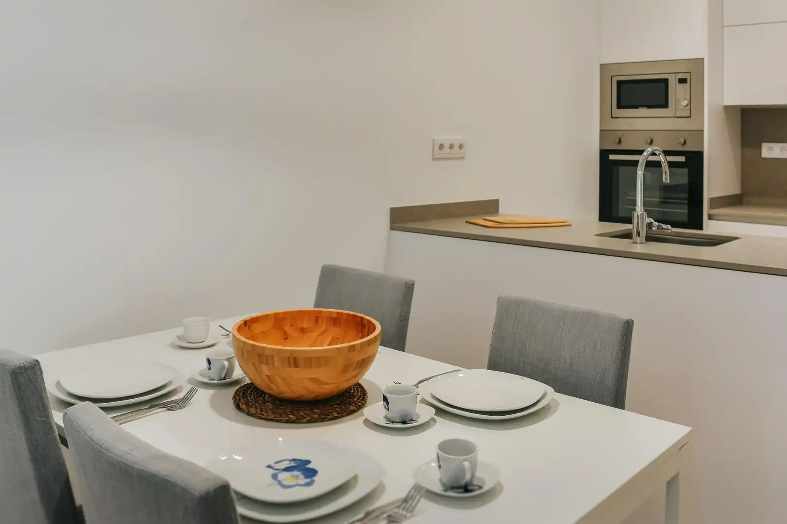 Esszimmer von Erdgeschoss zur Miete in Palamós mit Klimaanlage, Heizung und Terrasse