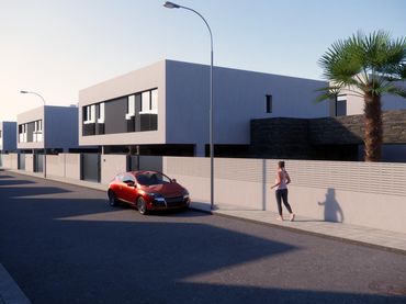 Casa aparellada amb jardí en venda a Calle Kant 30