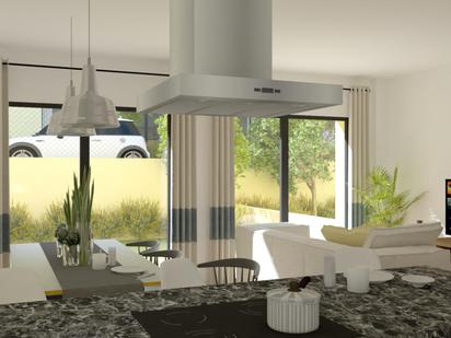 Kitchen of Single-family semi-detached for sale in Gualba  with Heating, Terrace and Oven