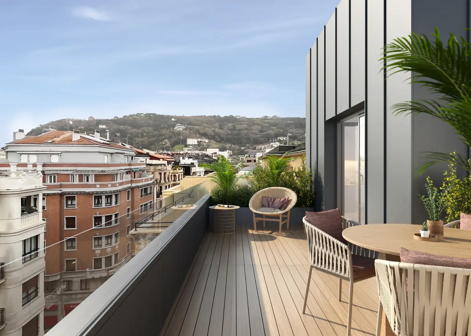Terrasse von Wohnung zum Verkauf in Donostia - San Sebastián  mit Heizung, Terrasse und Ofen