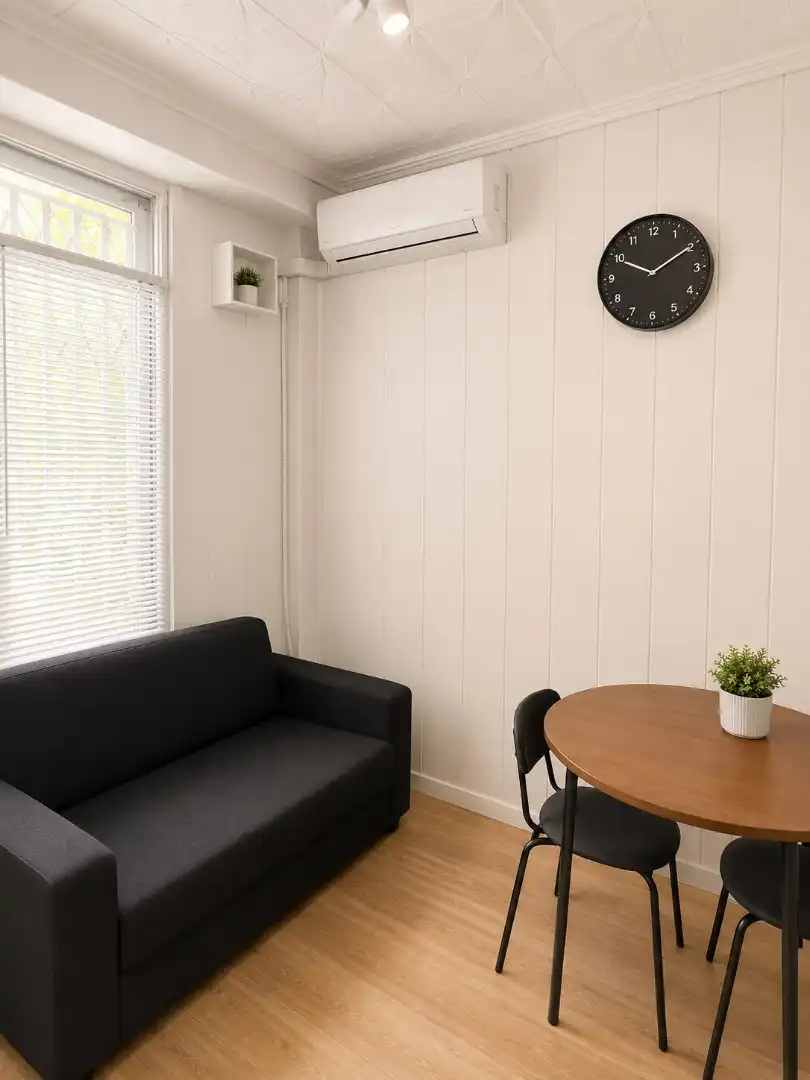 Sala d'estar de Loft de lloguer en Valencia amb Aire condicionat, Moblat i Forn