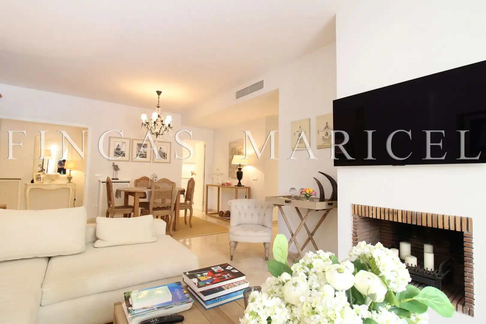 Wohnzimmer von Wohnung zum Verkauf in Sitges mit Klimaanlage, Heizung und Terrasse