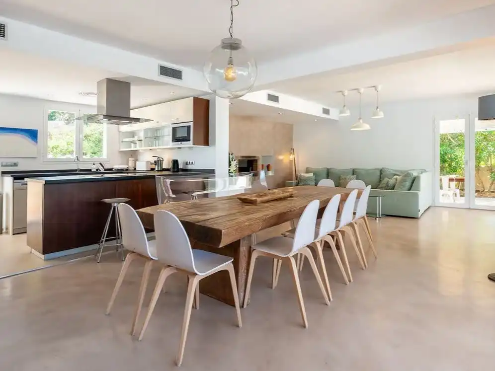 Comedor de Casa o chalet de alquiler en Santa Eulària des Riu con Jardín privado, Parquet y Terraza