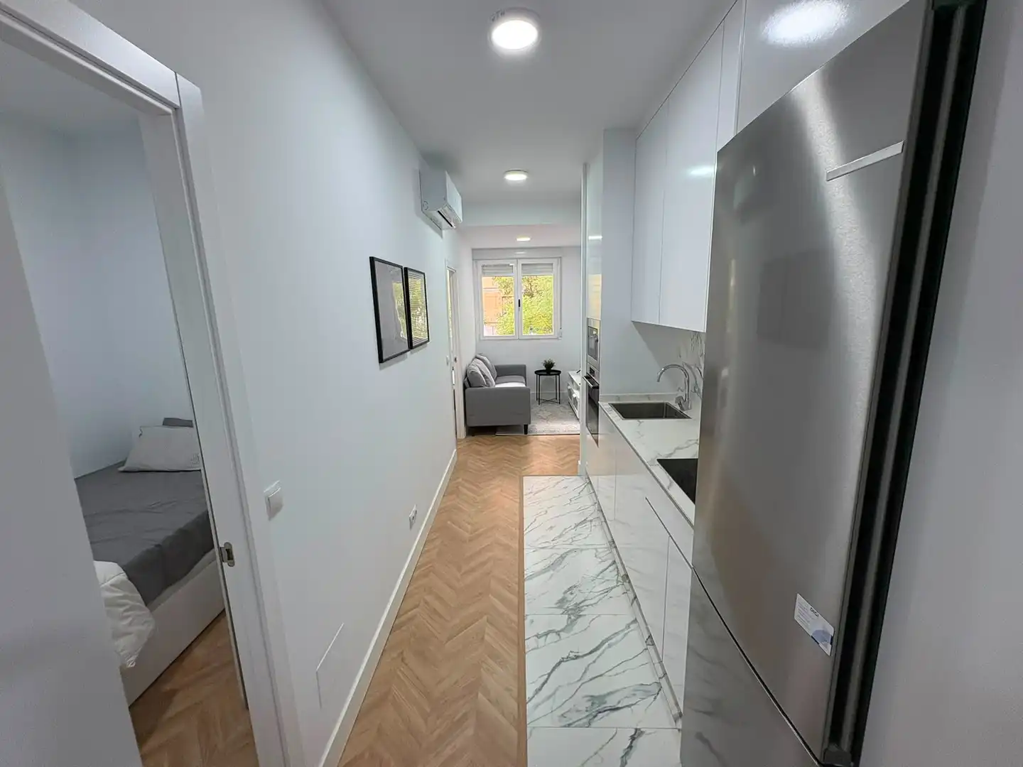 Kitchen of Flat for rent in Madrid  with Air Conditioner, Heating and Furnished