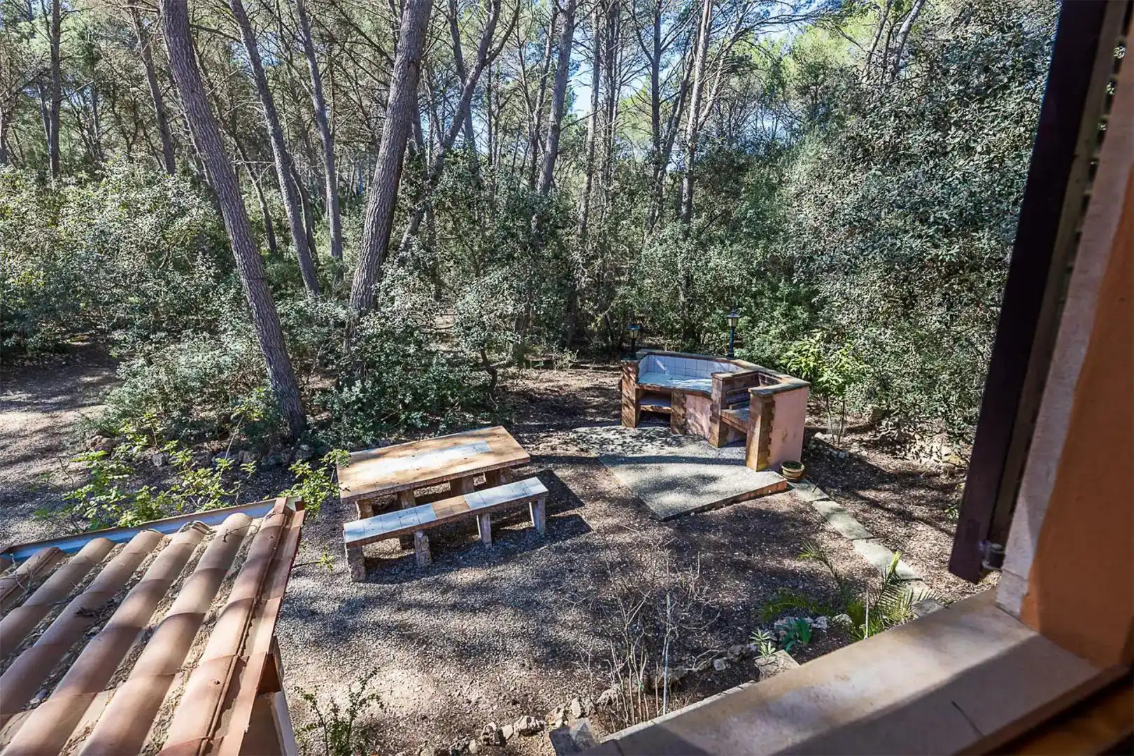 Terrassa de Finca rústica de lloguer en Algaida amb Jardí privat, Piscina i Moblat