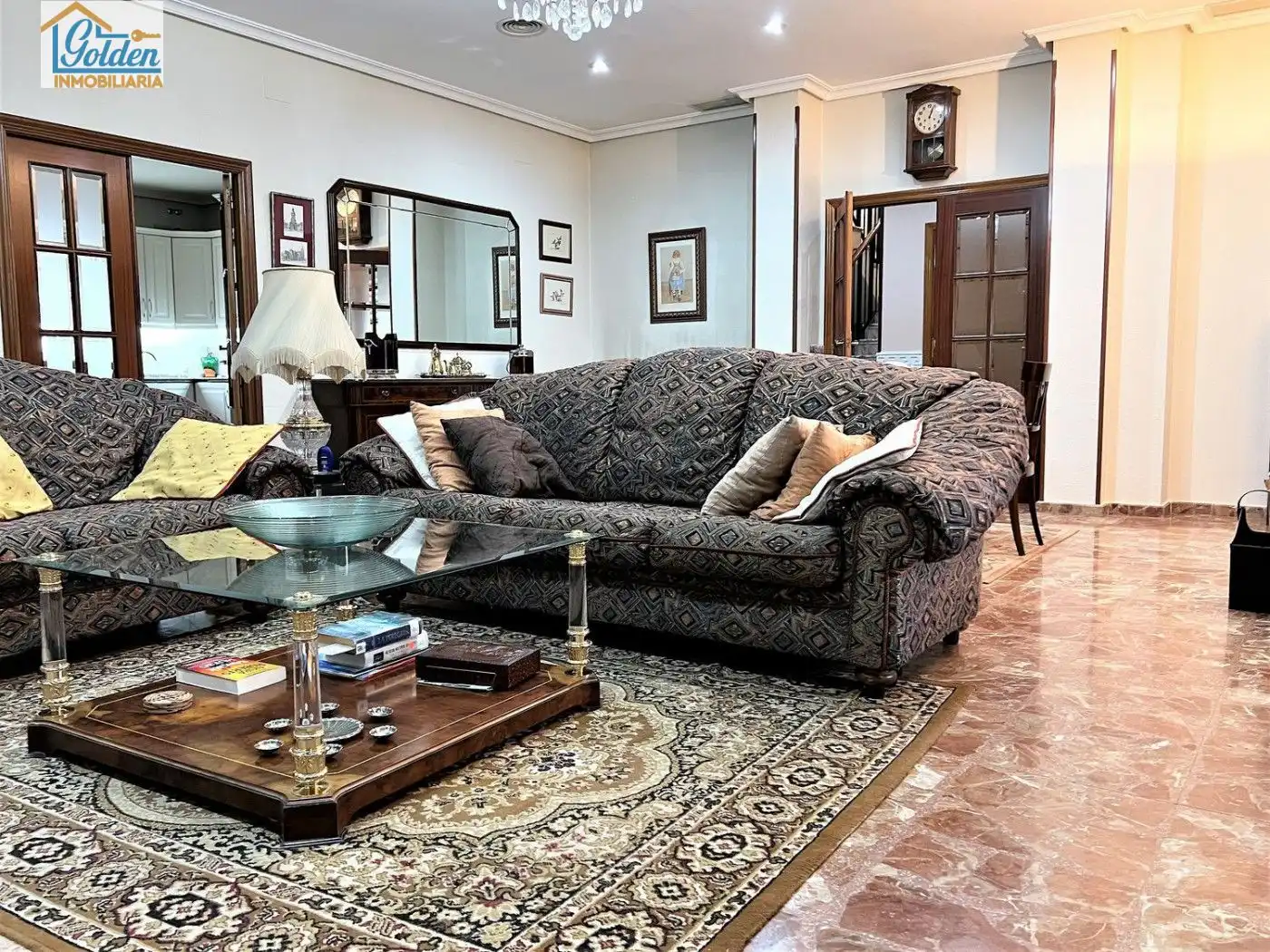 Sala d'estar de Casa o xalet en venda en Don Benito amb Aire condicionat, Jardí privat i Terrassa