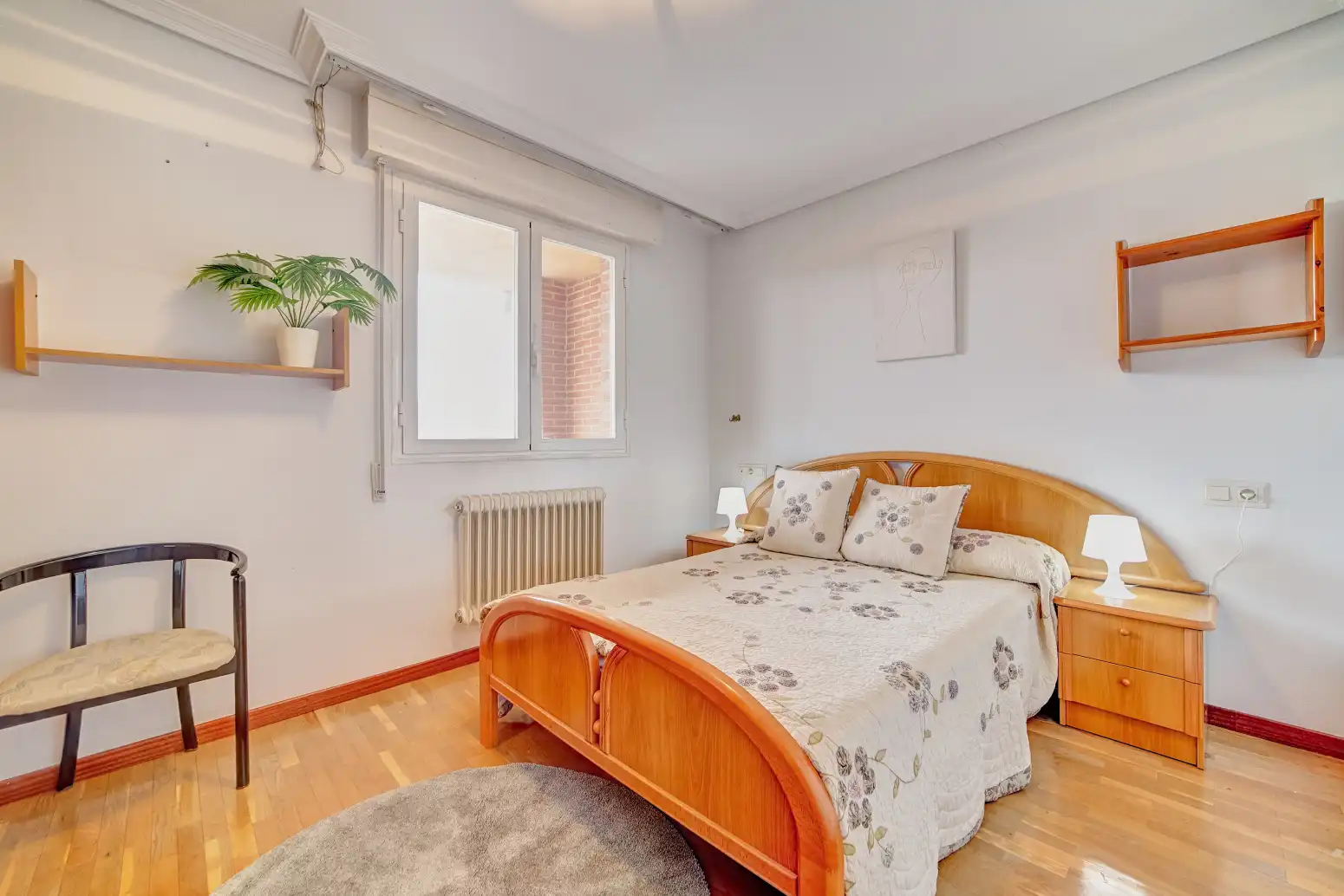Bedroom of Flat for sale in Burlada / Burlata  with Heating, Parquet flooring and Terrace